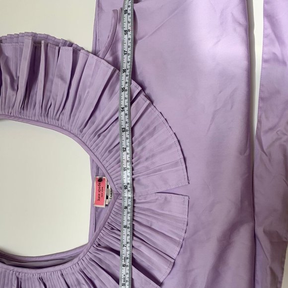 Kate Spade Lilac Pleated and Belted Sleeveless Top - Picture 5 of 10